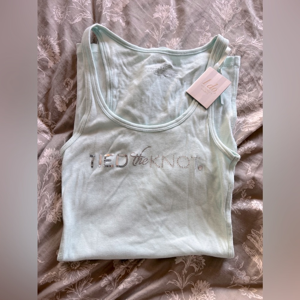 NWT Victoria’s Secret Bridal Tank - Something Blue Collection, “Tied The Knot”